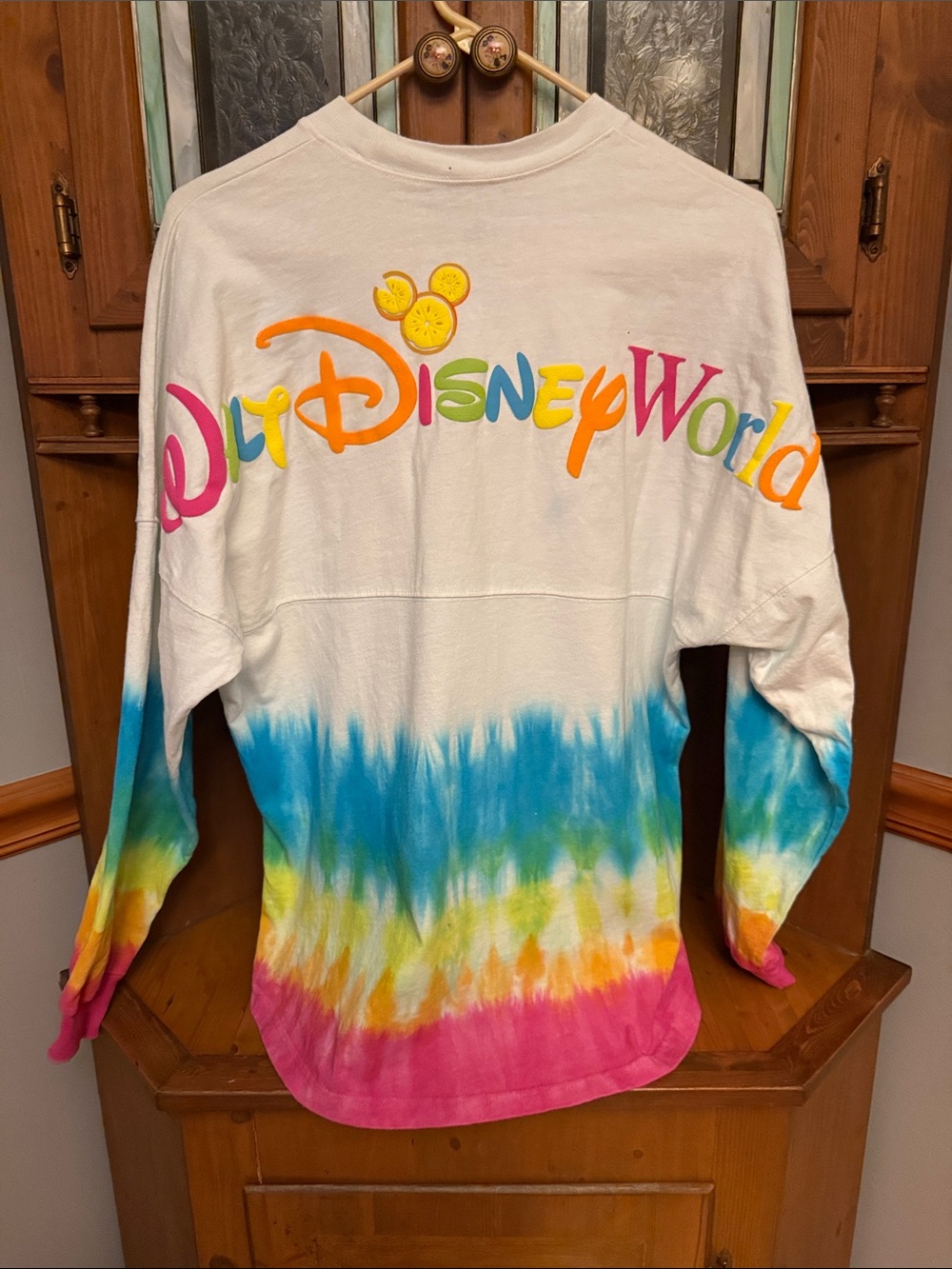 Disney Parks Walt Disney World Citrus Rainbow Tie Dye Spirit Jersey - Size Small